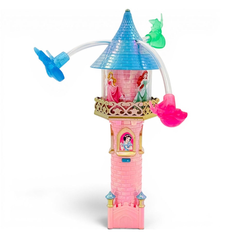 Disney Park Princess Light Up Spinning Tower Toy Aurora Merryweather Fairy WORKS